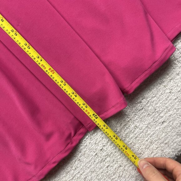 Pink Sleeveless Fit & Flare Cocktail Dress Embellished Scoop Neck Ruched Read - Picture 6 of 10